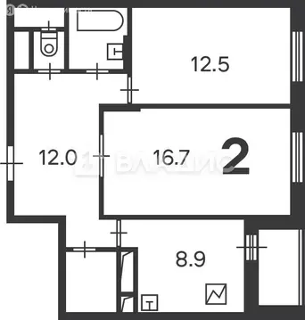 2-комнатная квартира: Москва, Волгоградский проспект, 97к3 (56.7 м)