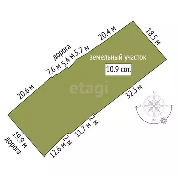 Участок в Лозовое, Ялтинская улица (10.9 м)