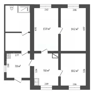 Дом в Крым, Сакский район, с. Охотниково ул. Комсомольская (72 м)
