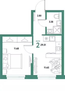 2-к кв. Свердловская область, Екатеринбург муниципальное образование, ...