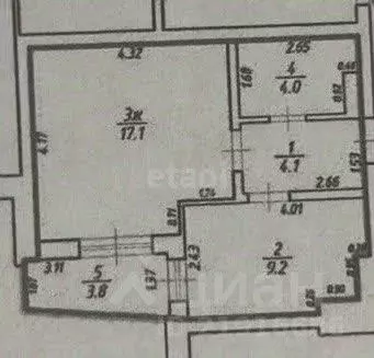 1-к кв. Калининградская область, Калининград Батальная ул., 104 (34.4 ...