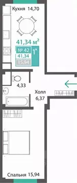 1-к кв. Крым, Симферопольский район, с. Мирное ПроПолис жилой комплекс ...