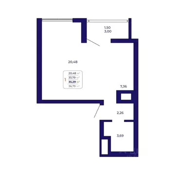 1-к кв. Башкортостан, Уфа Затон-Восточный жилрайон, Паруса жилой ...