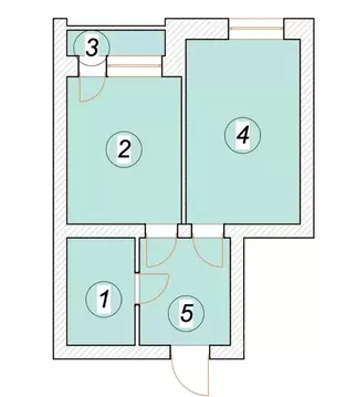 1-к кв. Ульяновская область, Ульяновск Бакинский пер. (44.73 м)
