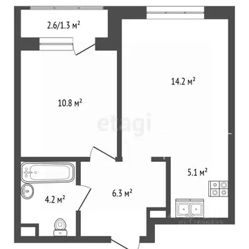 1-к кв. Московская область, Ленинский городской округ, пос. Развилка ...
