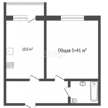 1-к кв. Брянская область, Брянск Степная ул., 11 (41.0 м)