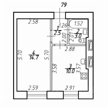 1-к кв. Санкт-Петербург пос. Шушары, Московское ш., 256к3 (30.2 м)