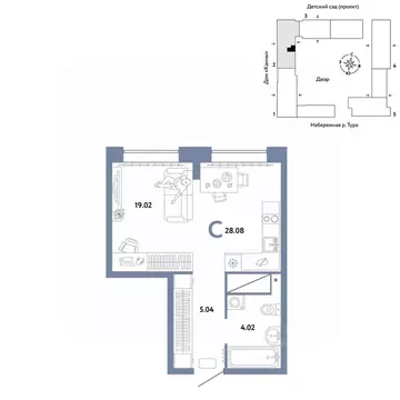 Студия Тюменская область, Тюмень Европейский Берег 2.0 жилой комплекс ...