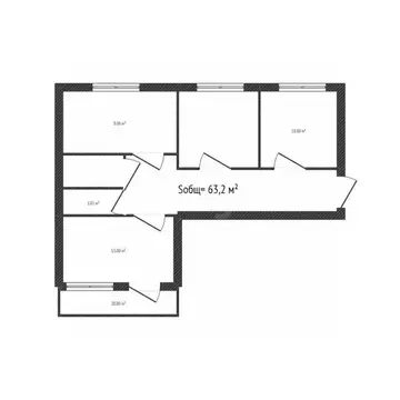 3-к кв. Брянская область, Брянск Почтовая ул., 146 (63.2 м)
