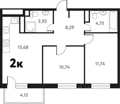 2-к кв. Московская область, Пушкино Мамонтовка мкр, Школьная ул., 28А ...