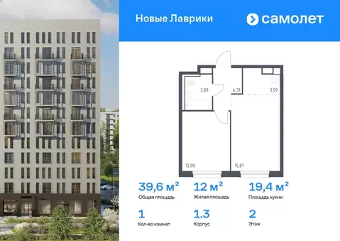1-к кв. Ленинградская область, Мурино Всеволожский район, Новые ...