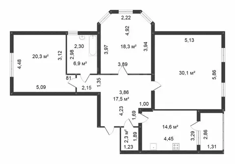 3-комнатная квартира: Калининград, Ольштынский переулок, 5 (110 м)