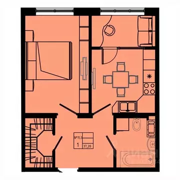 1-к кв. Ленинградская область, Коммунар г. Гатчинский муниципальный ...