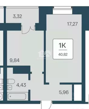 1-к кв. Новосибирская область, Новосибирск Ипподромская ул., 12 (37.2 ...