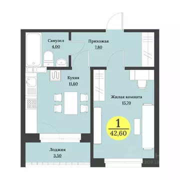 1-к кв. Ставропольский край, Ставрополь Лесная ул., 204 (44.4 м)