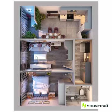 2-к кв. Татарстан, Казань ул. Умырзая, 10 (51.27 м)