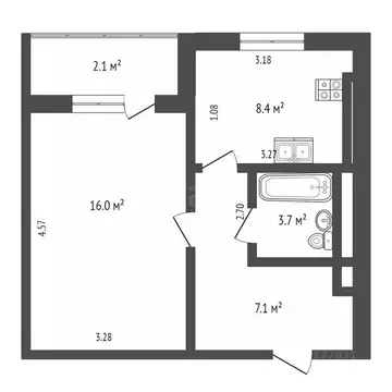 1-к кв. Ямало-Ненецкий АО, Новый Уренгой Тундровый мкр, 4 (34.6 м)