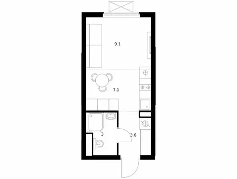 Квартира-студия: городской округ Нижний Новгород, деревня Утечино, ...