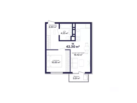 1-к кв. Дагестан, Дербент Камеллия жилой комплекс (42.3 м)