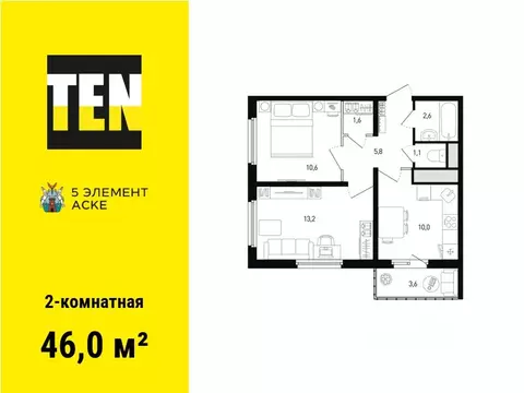 2-к кв. Ростовская область, Ростов-на-Дону Левенцовский мкр, Пятый ...