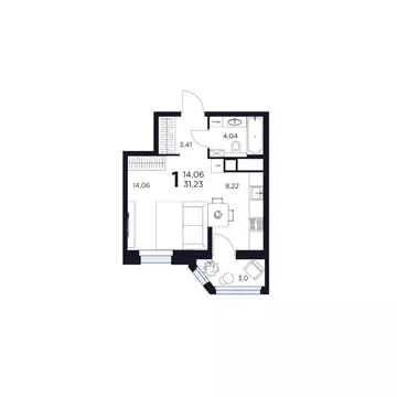 1-к кв. Московская область, Химки  (31.23 м)