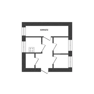 1к в 4-комнатной квартире (19.7 м)