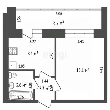 1-к кв. Марий Эл, Йошкар-Ола ул. Васильева, 4Б (33.2 м)