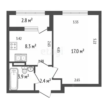 1-к кв. Ленинградская область, Мурино Всеволожский район, просп. ...