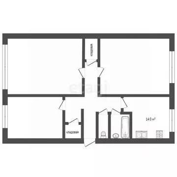 2-к кв. Ханты-Мансийский АО, Сургут просп. Ленина, 37/2 (60.3 м)