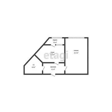 1-комнатная квартира: Махачкала, улица Времена Года, 15 (50 м)