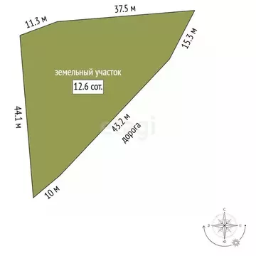 Участок в Санкт-Петербург пос. Александровская, ул. Мира (12.63 сот.)