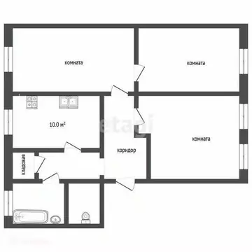 3-к кв. Ярославская область, Ярославль ул. Ползунова, 11А (69.2 м)