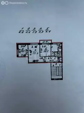 3-комнатная квартира: Санкт-Петербург, проспект Большевиков, 33к4 (55 ...
