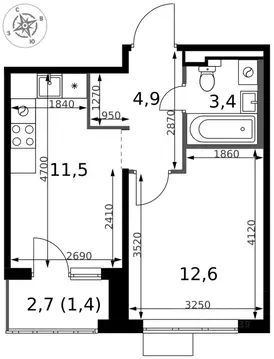 1-к кв. Московская область, Химки Клязьма-Старбеево мкр, Международный ...