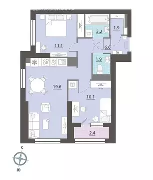 2-комнатная квартира: Екатеринбург, жилой район Центральный, жилой ...