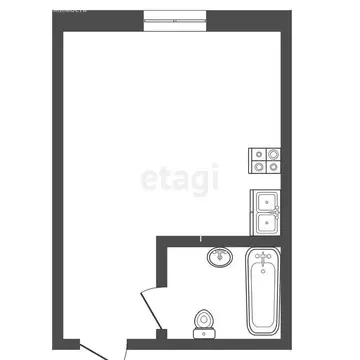 Квартира-студия: Анапа, Мирная улица, 29к4 (17 м)
