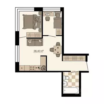 1-к кв. Приморский край, Владивосток ул. Грязелечебница (38.4 м)