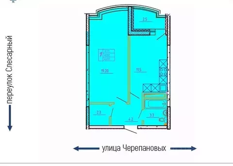 1-к кв. Оренбургская область, Оренбург Слесарный пер., 7 (43.0 м)