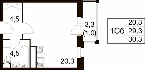Студия Московская область, Балашиха Гагарина мкр, ул. Проектная, 4 ...