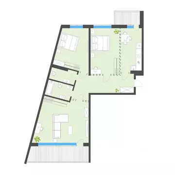 3-к кв. Приморский край, Владивосток ул. Североморская, 4 (99.6 м)