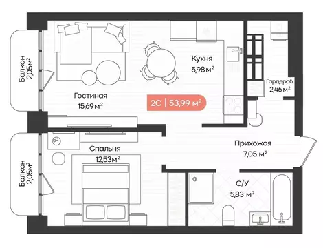 2-к кв. Новосибирская область, Новосибирск Ленинградская ул., 342 ...