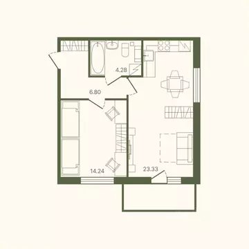 1-к кв. Ленинградская область, Тосно г. Тосненский район, Тосненское ...