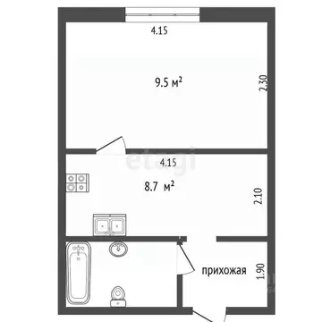1-к кв. Московская область, Ленинский городской округ, д. Сапроново, ...