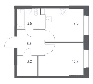 1-к кв. Москва Сосенское поселение, просп. Куприна, 40к9 (32.0 м)