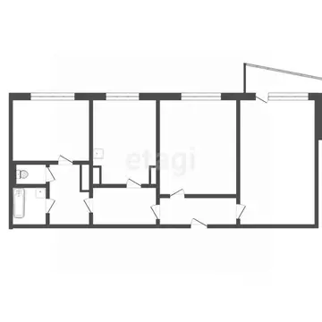 3-к кв. Челябинская область, Озерск бул. Гайдара, 26 (70.6 м)