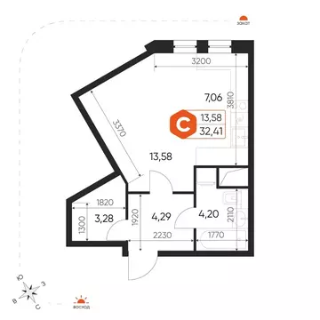 Квартира-студия: посёлок городского типа Некрасовский, Заводская ...