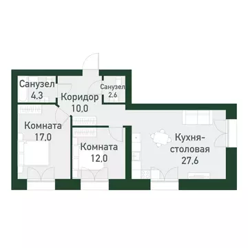 2-комнатная квартира: Екатеринбург, улица Амундсена, 183 (73.4 м)