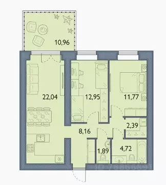 2-к кв. Брянская область, Брянский район, пос. Мичуринский, ...