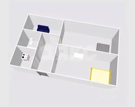 Квартира, 3 комнаты, 52.4 м