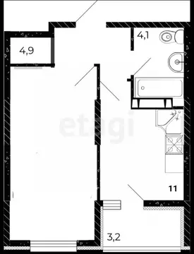 1-к кв. Ростовская область, Аксай ул. Маяковского, 11к1 (32.0 м)